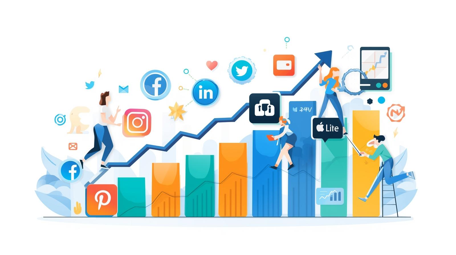 digital marketing services images of social media marketing